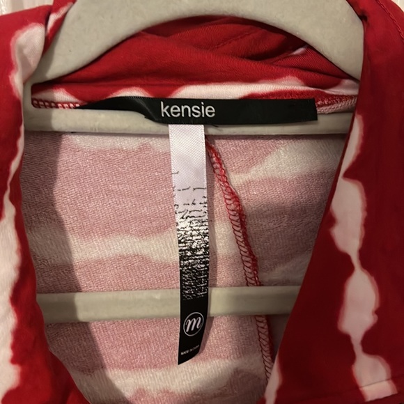 Kensie Athleisure Red and White Long Sleeve Dress - Picture 6 of 7